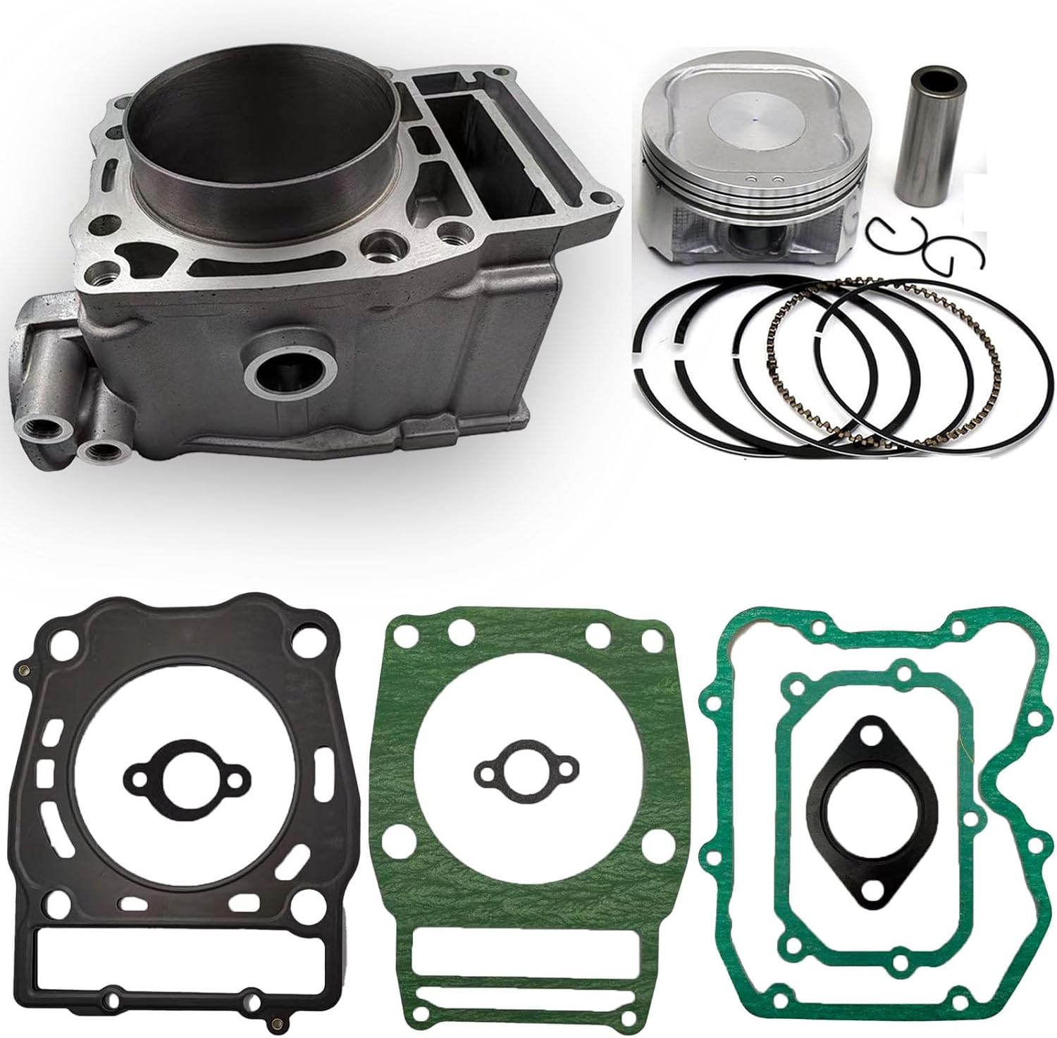 92mm Cylinder Piston Kit with Gaskets for Compatible with Polaris Ranger 500 Scrambler 500 Sportsman 500 ATP 500 1996-2013 Models