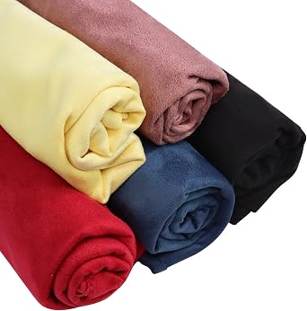 Softer Micro-Suede Fabric 36x60 Black Synthetic Suede Sheet More Durable for Interior Upholstery,Sofa,Curtains,Car Seat,DIY Crafts (Black)