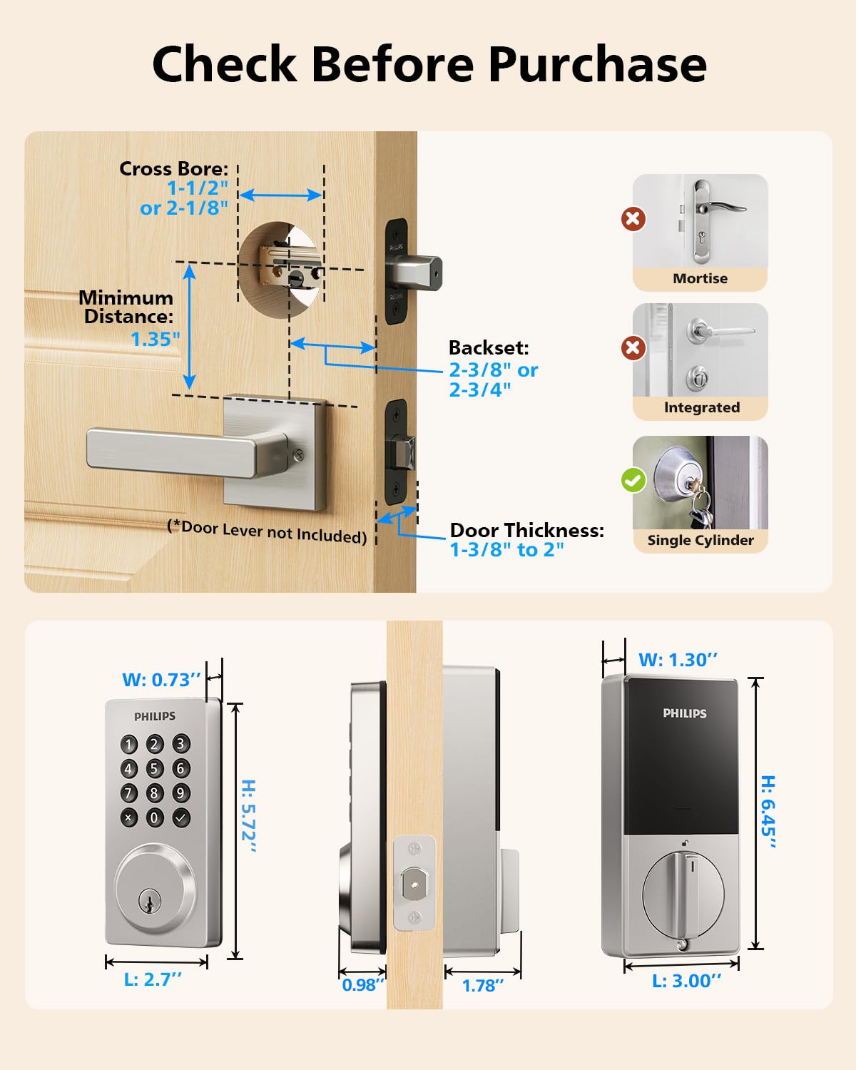 Veise VE07-H Fingerprint Smart Lock for Front Door Handle Set, Matte Black | App Control, 0.3s Fingerprint Unlock, 8-in-1 Unlock, Keyless Entry Keypad Deadbolt, 250+ Codes, Touchscreen, Auto Lock product image 15