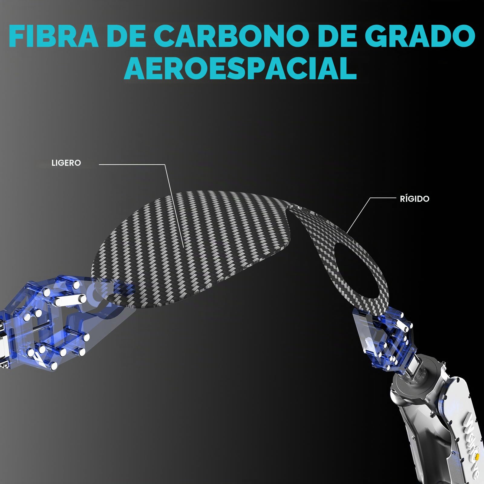 Plantillas de fibra de carbono con soporte para el arco - Welnove Plantillas de alto rendimiento amortiguadoras para deportes activos - Retorno de energía y protección contra lesiones-XXL 45-46