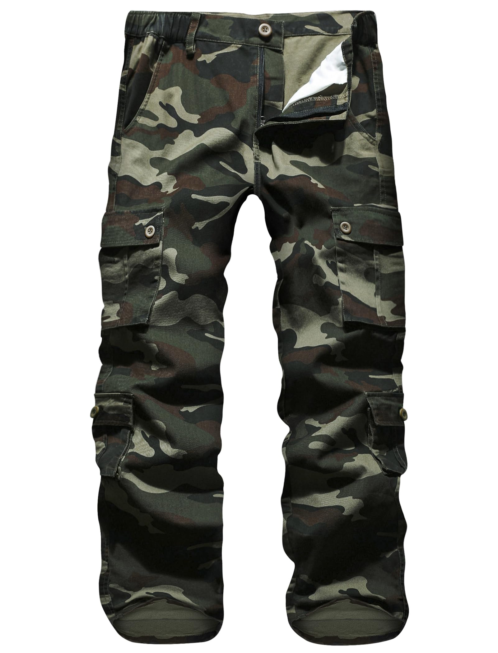 APTRO Herren Cargo Hose Camouflage Hose Arbeitshose Lange Outdoor Baumwolle Leichte Hose mit 8 Tachen LT01