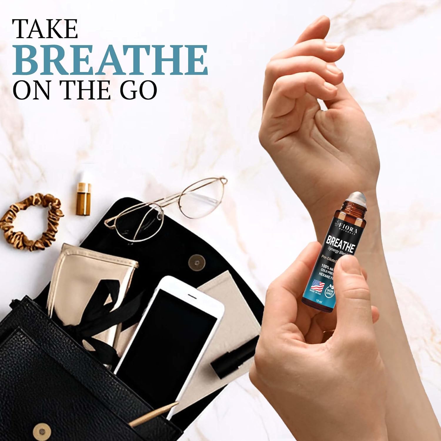 Fiora Naturals Breathe Essential Oil Roll-On Blend - 100% Pure Eucalyptus, Peppermint & Tea Tree Oil Aromatherapy Blend. Therapeutic-Grade - Image 5