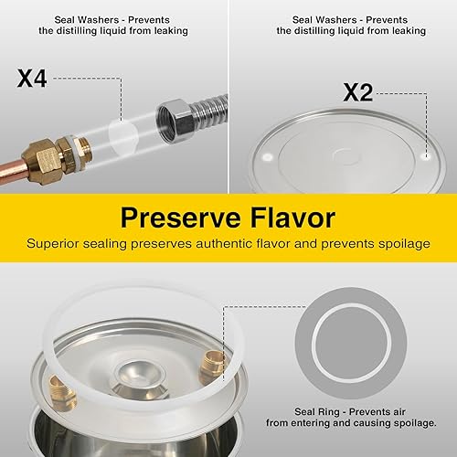 Miniatura 5 de Suteck Alcohol Still 8Gal 30L acero inoxidable destilador de alcohol tubo de cobre caldera de alcohol con barril de golpe