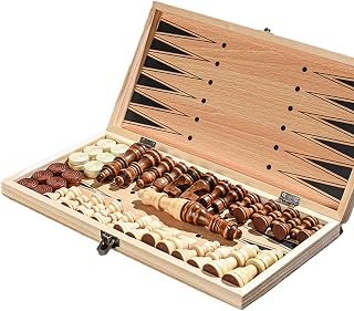 Schachspiel, Spielbrett aus Holz mit Reise-Spielsteinen – tragbare Strategie für Anfänger und Familienfreizeit mit Gesellschaftsspielzubehör