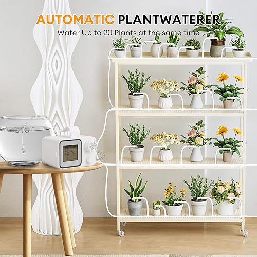 Miniatura 2 de Sistema de riego automático para 20 plantas en maceta, kit de riego automático por goteo para interiores y exteriores, dispositivos de riego de
