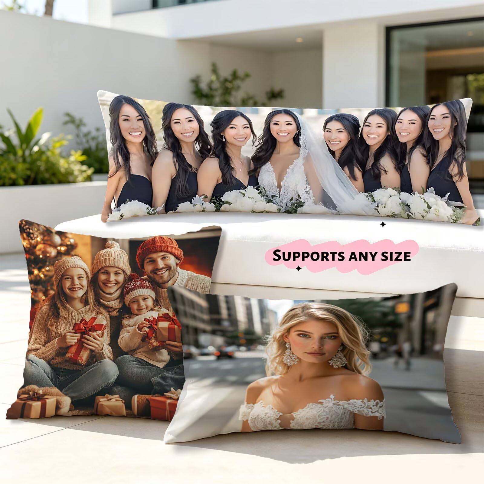 Coussin Personnalisé Photo, Coussin Canape, Taie Oreiller 60x180, Cod133