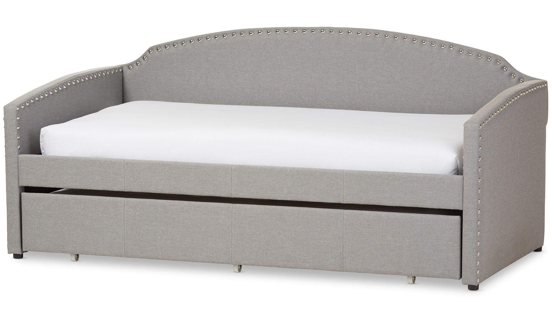 Buy A to Z Furniture Arched Back Sofa Twin Daybed with RollOut Trundle Guest Bed, Grey Online