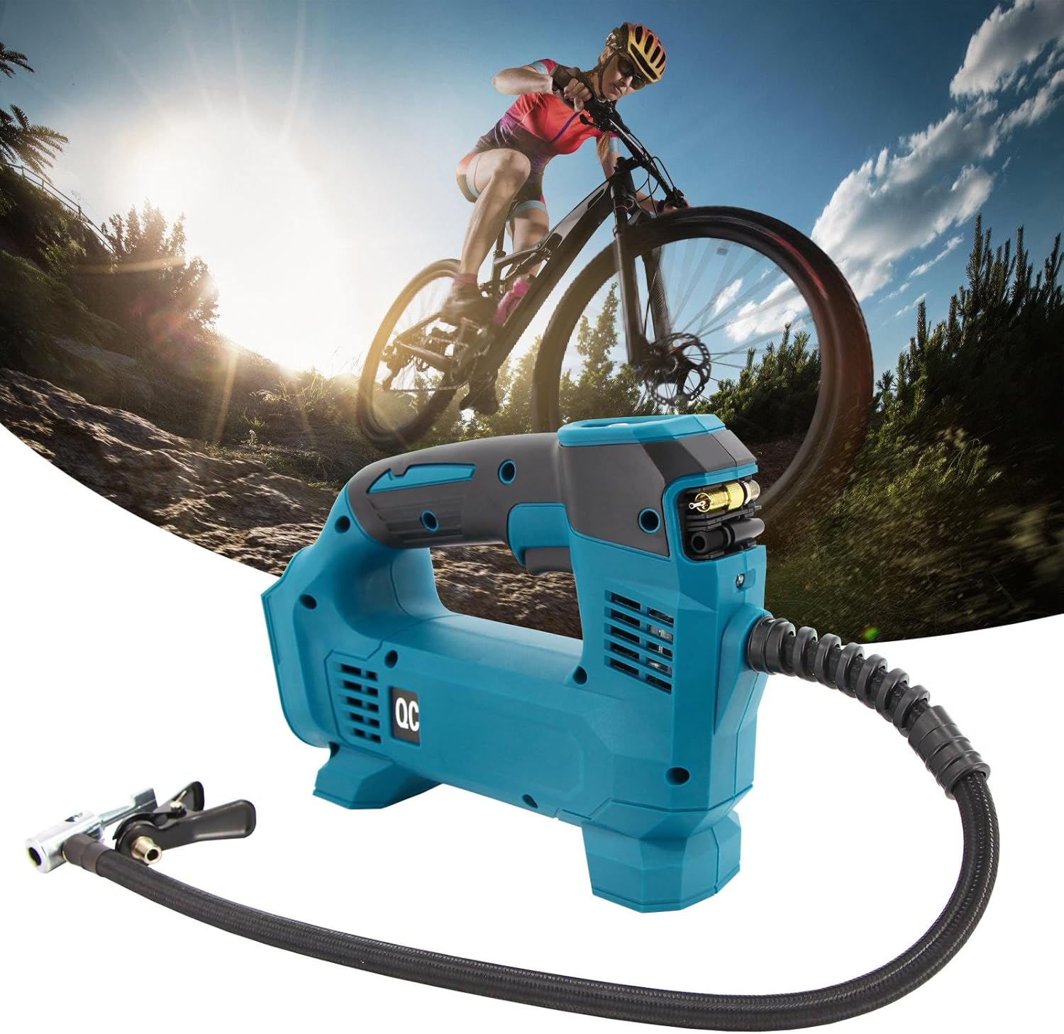 Portable Tire Inflator for Battery 18V Cordless Air Compressor 160PSI Electric Air Pumps with LCD Gauge and LED Lamp Cordless Tire Inflator - Image 7