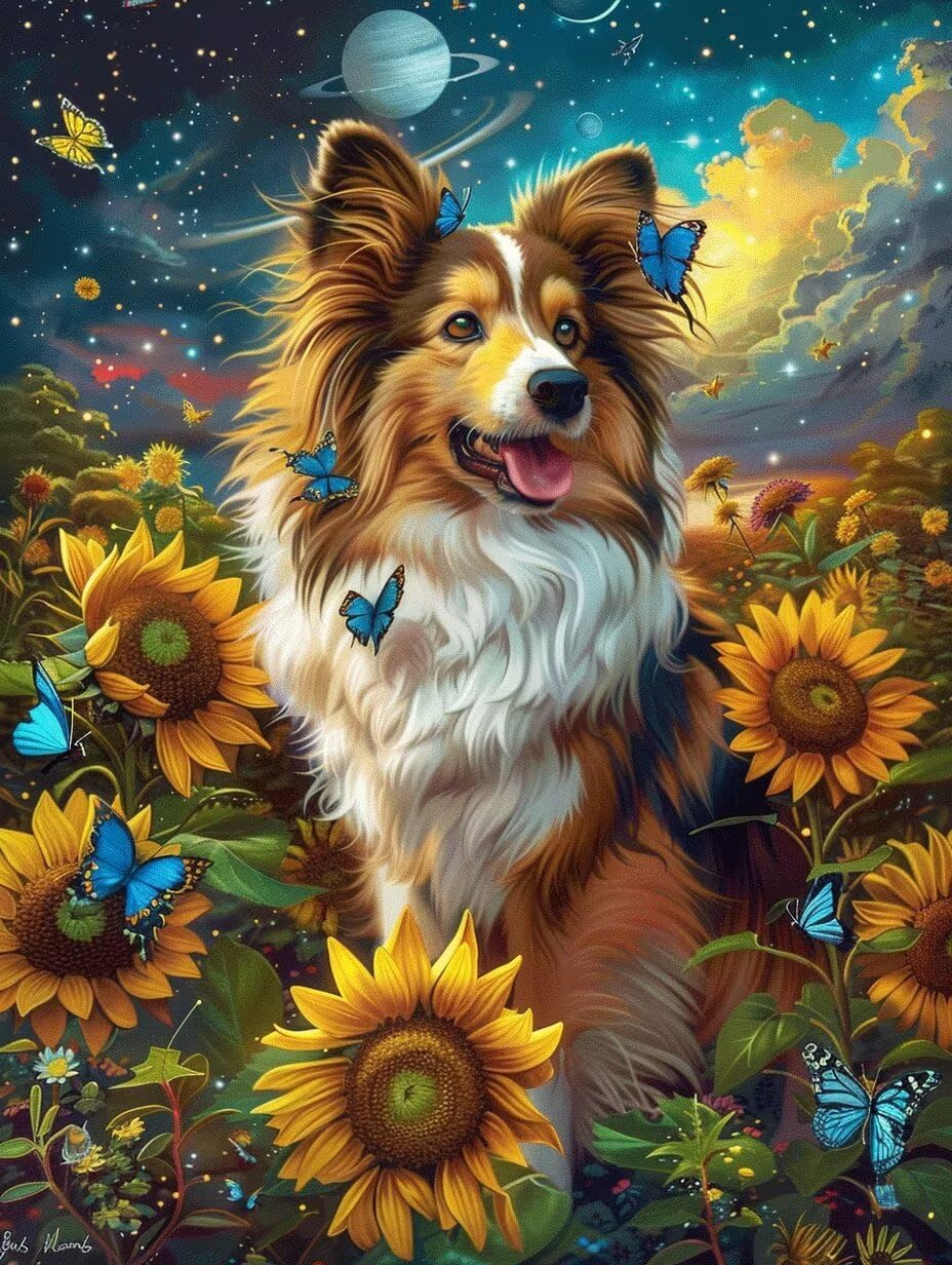 Broderie Diamant Chien Anti-Stress Activité Manuelle 5D - 8