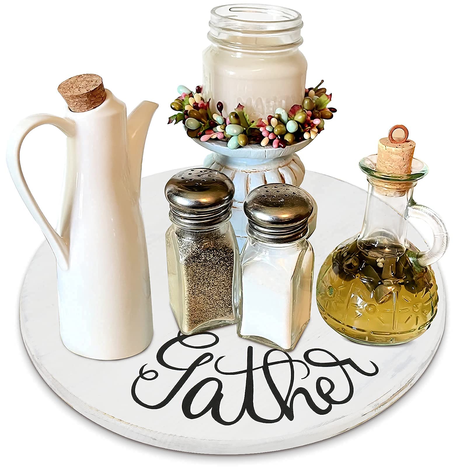 Buy Lazy Susan for Table 13 Inch Farmhouse Lazy Susan Turntable for