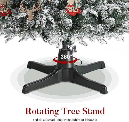 Miniatura 2 de EZCHEER Soporte giratorio para árbol de Navidad, soporte giratorio de 360 grados para árbol de hasta 7.5 pies de alto y 80 libras, soporte giratorio