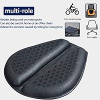 Vista 3 de Cojín universal de gel para asiento de motocicleta delantero/trasero, estructura de cubierta de asiento de motocicleta de panal 3D, transpirable