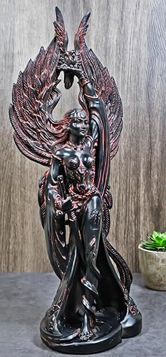 Miniatura 7 de Ebros Gift Diosa celta irlandesa de la guerra Morrigan, la reina fantasma, estatua de valquiria, contraparte de batalla, figura de batalla para