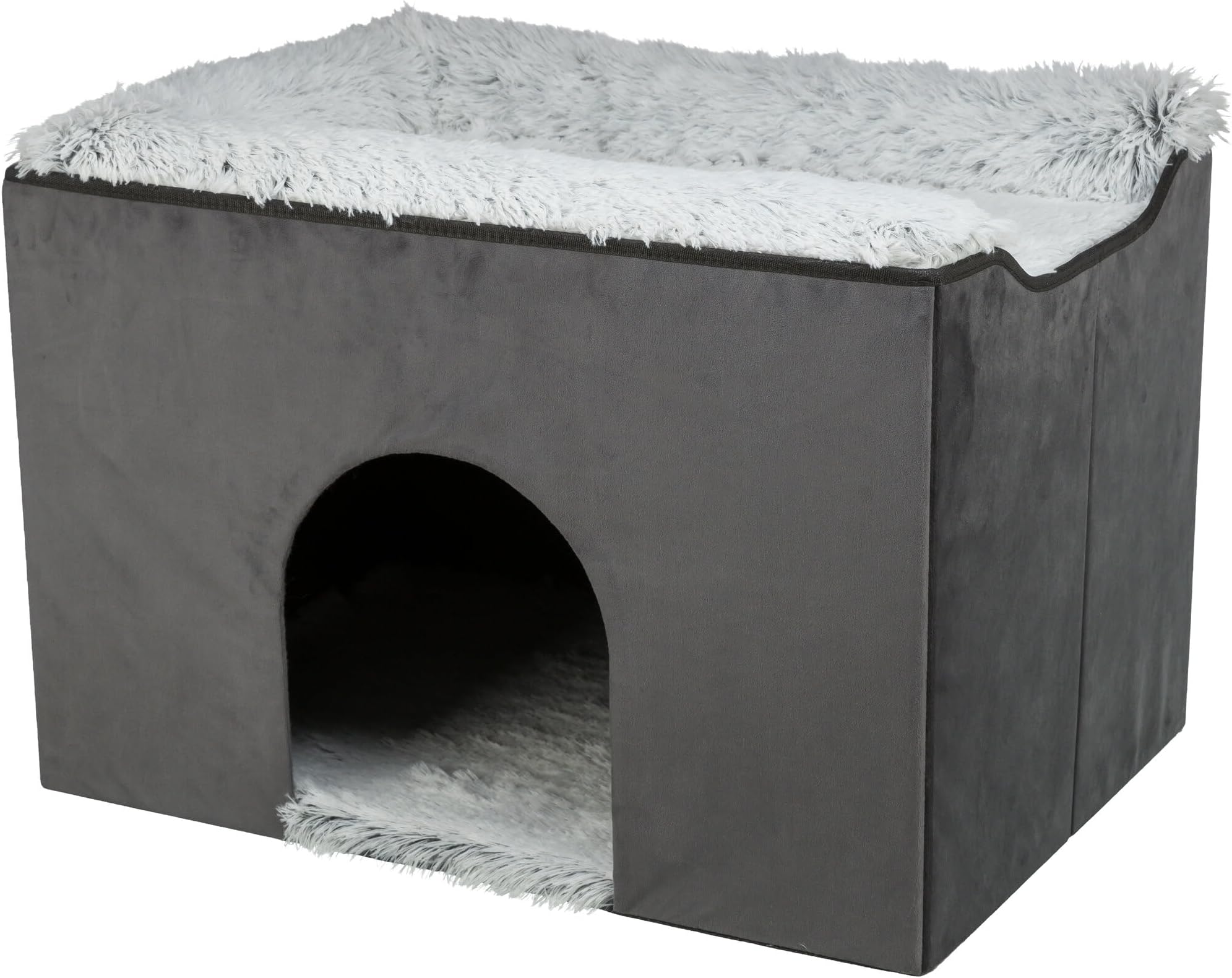Harvey Cave - Cat Bed - Soft and Durable Cube House - Foldable Hideaway - Pet Condo for Indoor Cats and Small Dogs