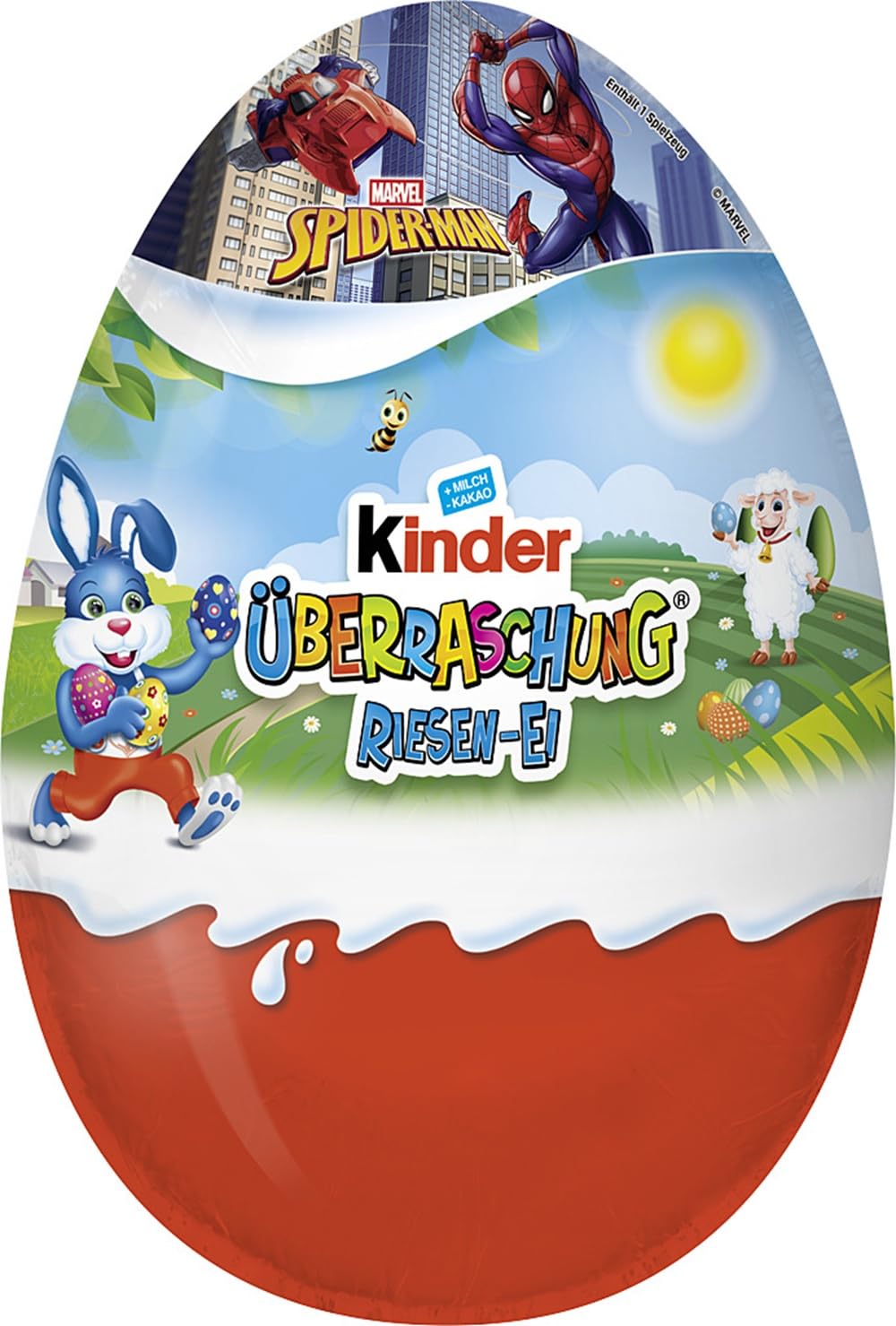 Ferrero Kinder  berraschung Giant Egg Classic 220 g Milk Chocolate with Milk Cream Easter Chocolate Gift Easter Chocolate