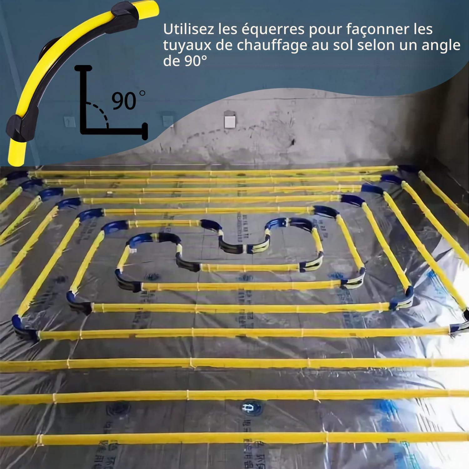 Équerres pour chauffage par le sol coude de guidage de tuyau 22pcs équerre coude de déviation Diamètre intérieur environ 20 mm pour diamètre de tuyau 16-18 mm (22pcs, 16-18 mm)