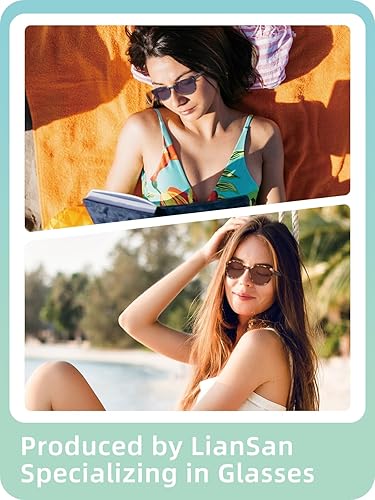 Miniatura 2 de LianSan Paquete de 2 lentes de sol progresivos multienfoque para mujer, lentes de lectura multifocales para mujer con protección UV