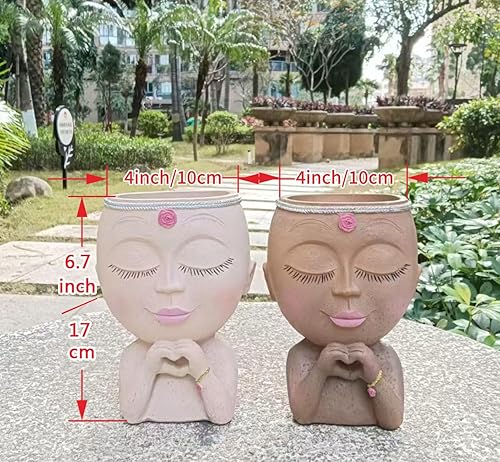 Miniatura 7 de Pencil Holder For Desk Resin Head Face Pen Holder of Desk Organizers Cute Pencil Cup Pot For Office, School,Makeup brush Holder Home Decor Birthday