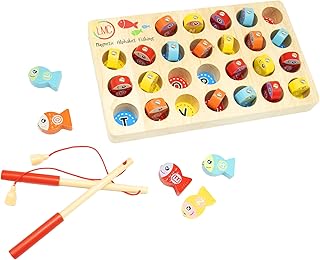 Sponsored Ad - LMC Products Magnetic Alphabet Fishing - Letters, Numbers, & 2 Fishing Poles- Alphabet Learning Toys, Magne...