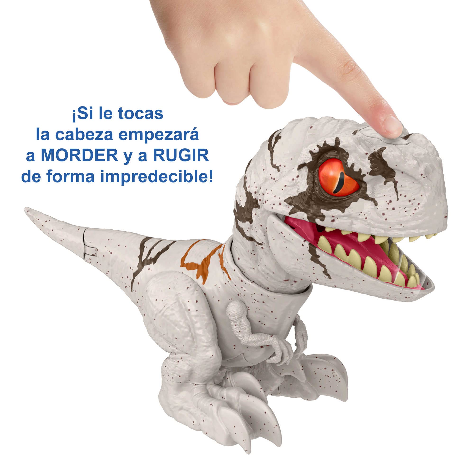 Jurassic World Uncaged Rowdy Roars Dinosaurio fantasma Figura de acción con sonidos, juguete +4 años (Mattel GWY57)