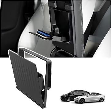 Tesla Hidden Magnetic Storage Box - Armrest Center Console Organizer for Model 32024 Accessory, Silent Closure, Secure Valuables Compartment, 3M No-Drill Installation