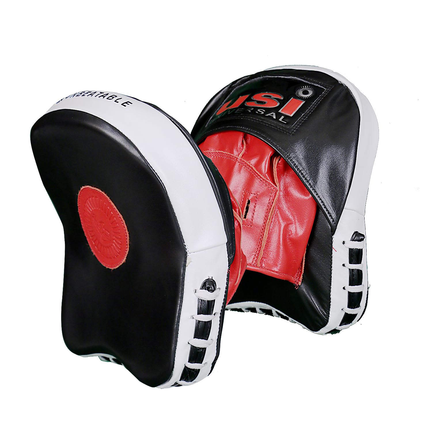 USI UNIVERSAL THE UNBEATABLE 627CB Immortal Leather Focus Pads Curved Padded Pads for Boxing & Martial Arts Training Fitness Training Punching Focus Target Pads For Men & Women (1 Pair) (B01N906NV1) Amazon Price History, Amazon Price Tracker
