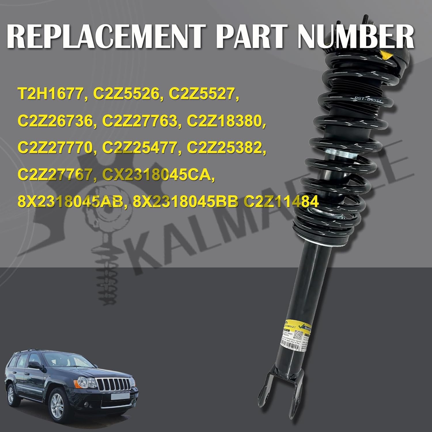 Pair Front Shock Struts Assys w/o Active for Jaguar XF RWD 2009-2015 C2Z25382