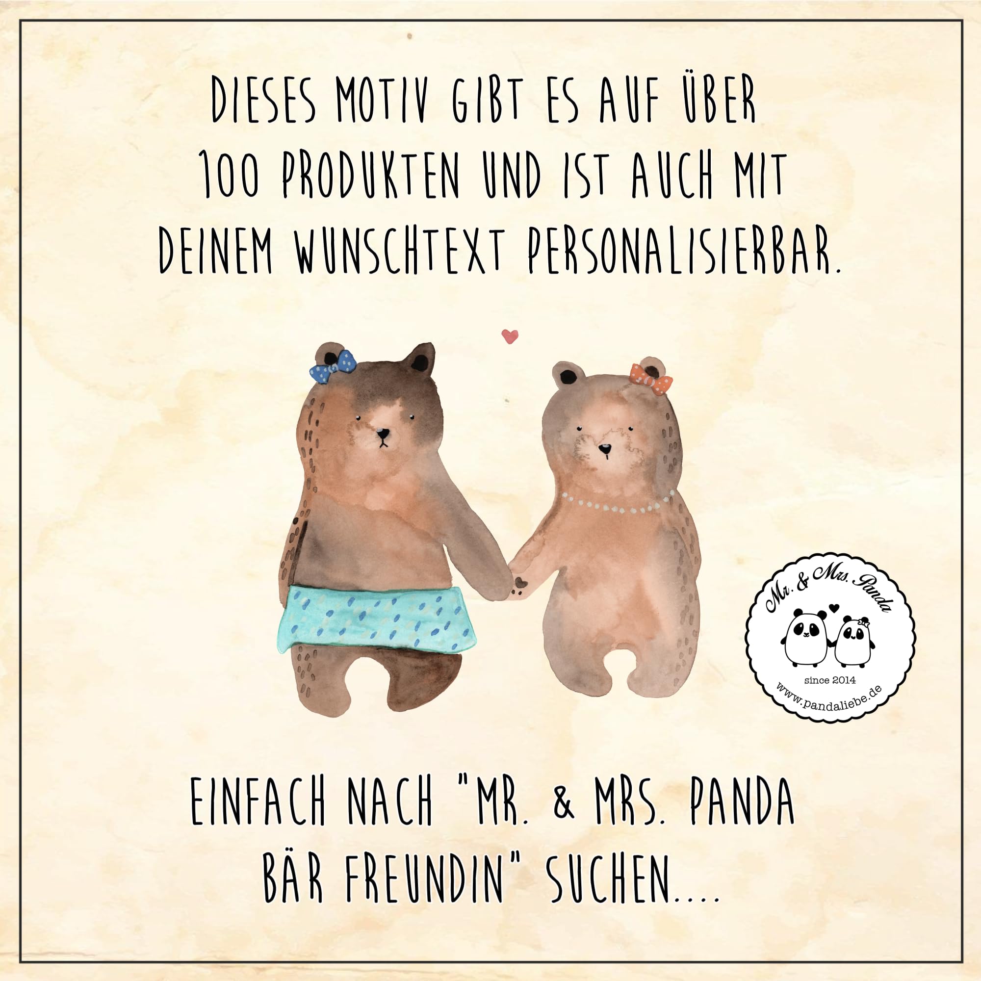 Mr. & Mrs. Panda Motiv WC-Sitz 'Honigbär' – Aus Bambus/MDF, 43x37 Cm, Mit Niedlichem Teddy-Design