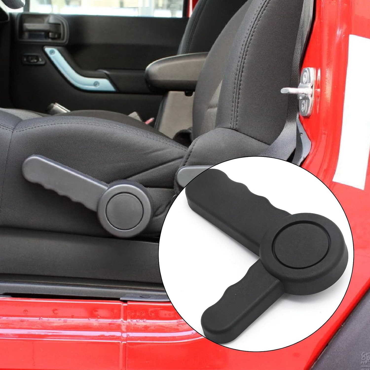 UOIENRT 1SR95DX9AA Seat Back Adjustment Recliner Handle Lever Replcement for Jeep Wrangler JK 2011-2018 Front Passenger Side