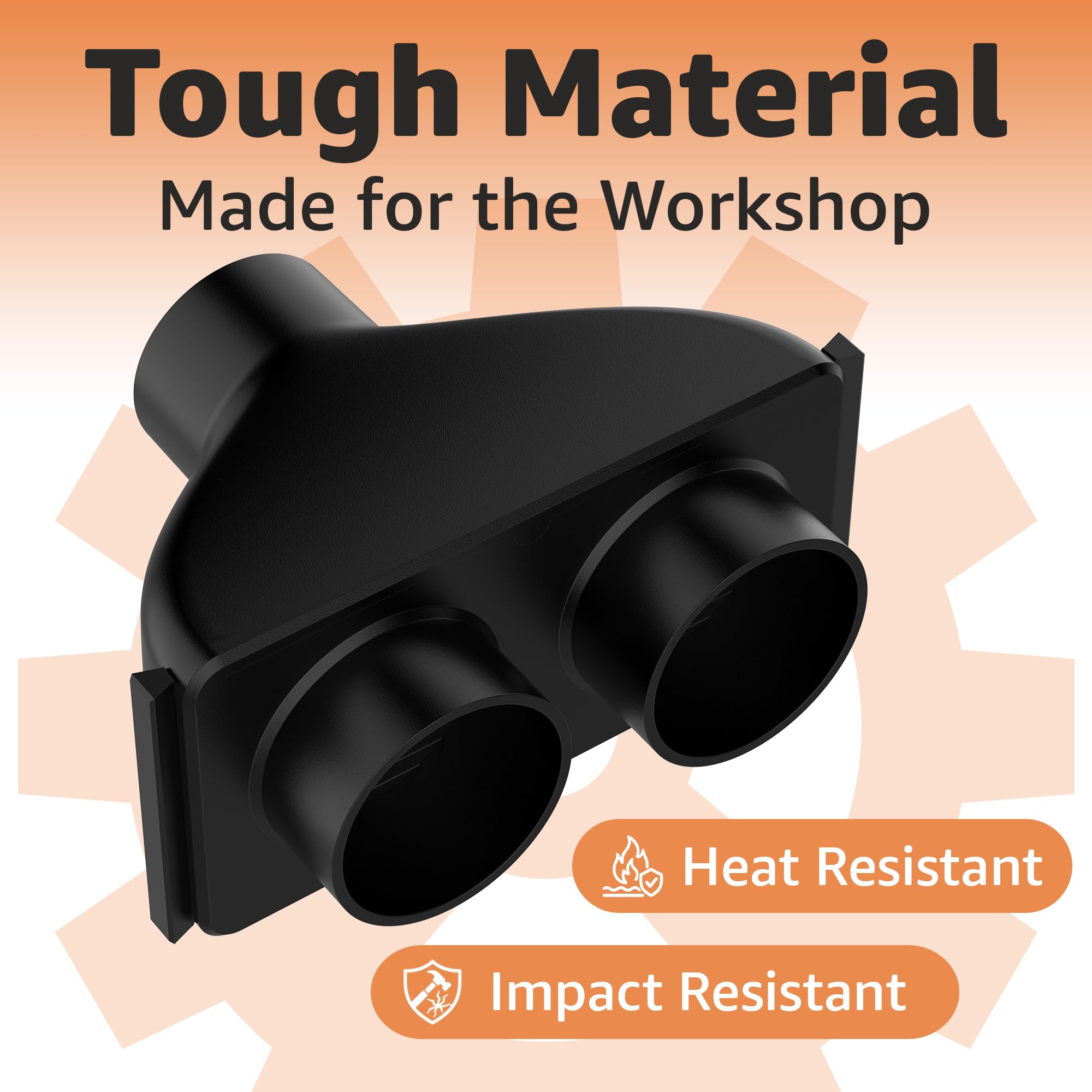 Shop Vac Y Connector - Dual Blast Gates -5
