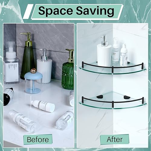 Miniatura 3 de Estante esquinero de ducha de 2 niveles, estante esquinero de acero inoxidable montado en la pared, organizador de baño para almacenar botellas, gel