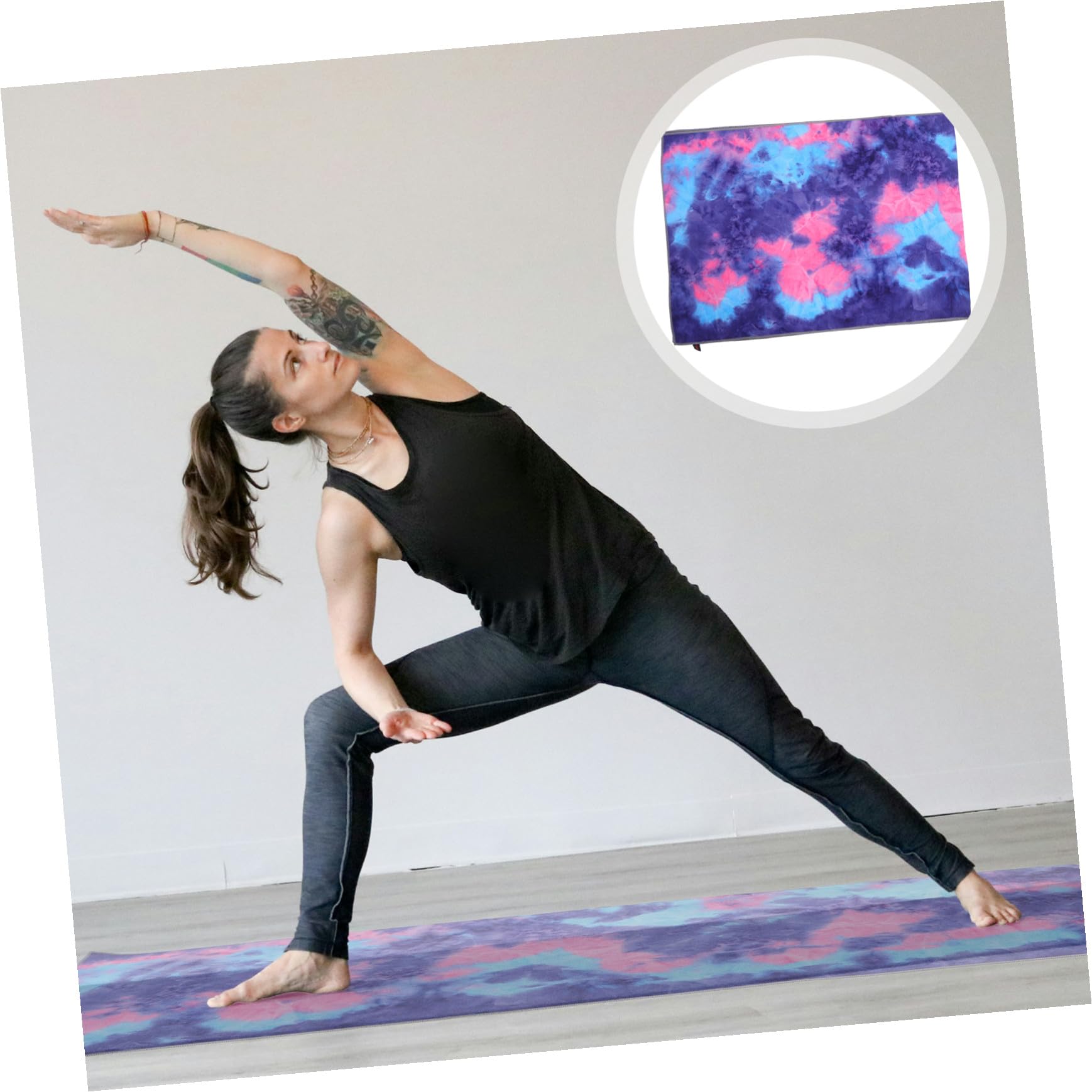 Colchoneta de Yoga Plegable y Gruesa de Fibra Superfina, Protector Cómodo y Estilizado para Adultos y Mayores en Ejercicios de Fitness