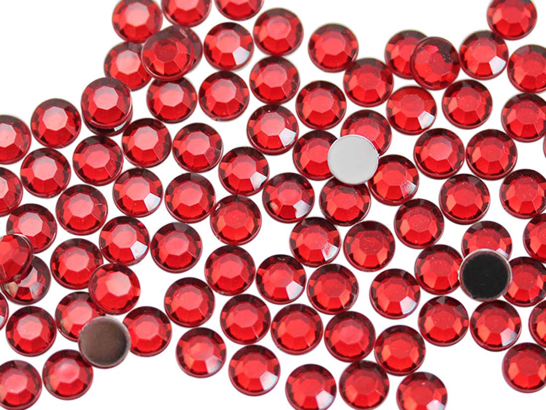 Allstarco 1000PCS 4.5-5mm SS20 Red Ruby .TM Acrylic Flat Back Rhinestones for Jewelry Making and Face Painting Card Making Embelishments Plastic Crafts Gems