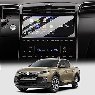 LUWU for 2022-2024 Hyundai Santa Cruz Screen Protector 10.25 Inch 2023 Santa Cruz Pickup Truck Screen Protector Tempered Glass Anti-glare Center Touchscreen 2023 Santa Cruz SE/SEL/XRT/N Line/Limited Touchscreen Protective Film 2022 2023 2024 Hyundai Santa Cruz Accessories (10.25-inch center touchscreen)