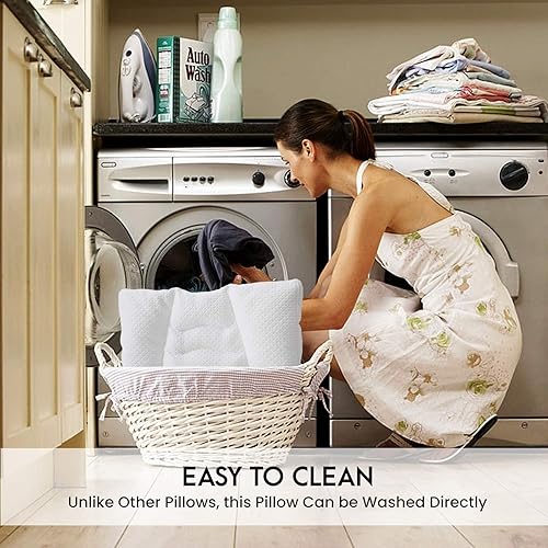 Miniatura 4 de Almohada térmica térmica para el dolor de cuello con batería, almohada cervical de espuma viscoelástica para dolor de cuello y hombros, almohada