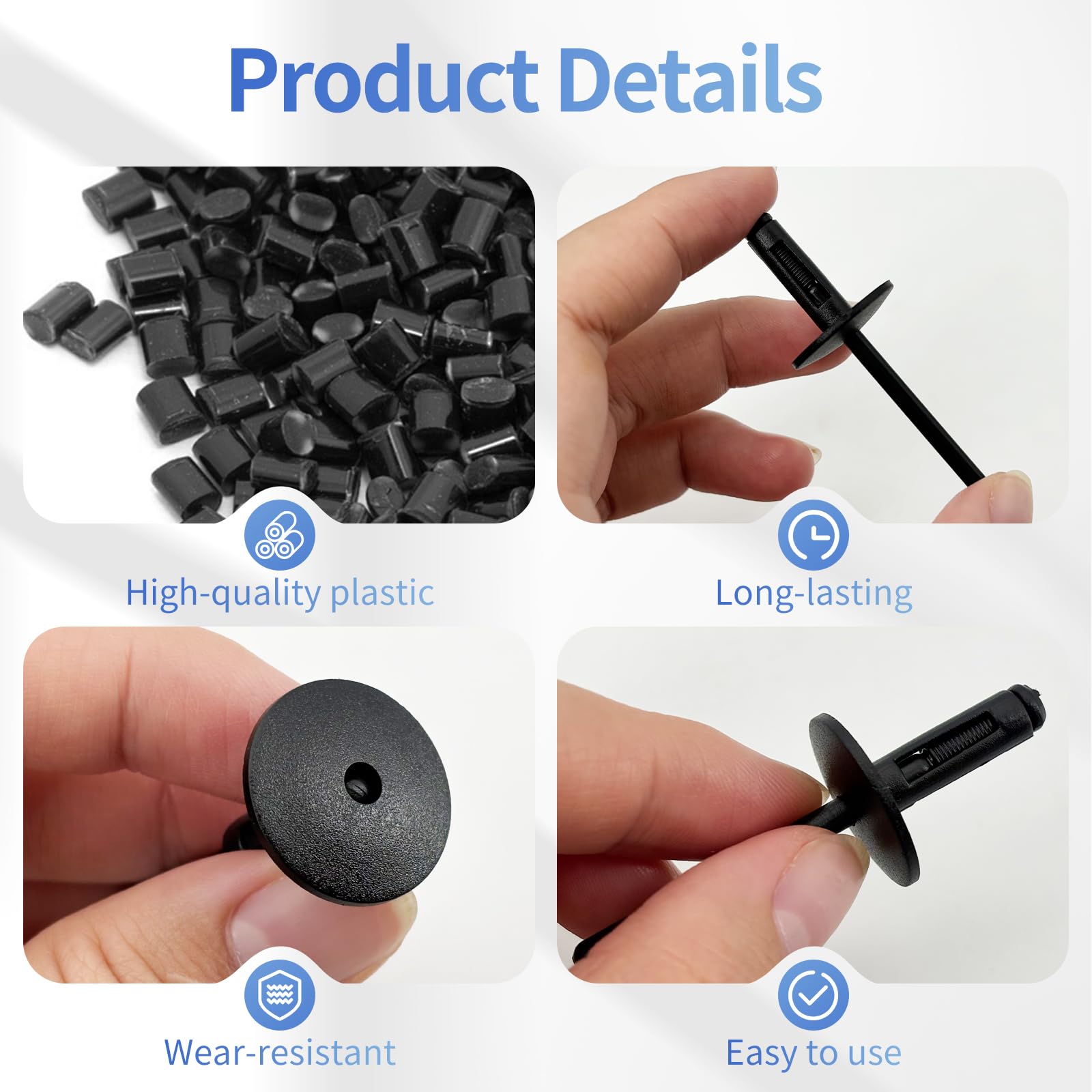 Rivetti ciechi in plastica con clip 6 mm per paraurti auto BMW X3