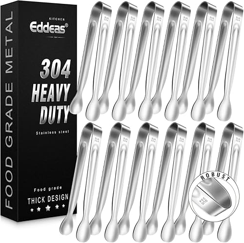 Miniatura 16 de Pinzas de cocina con puntas de silicona, pinzas para cocinar, resistentes al calor, 600 grados, pinzas de bloqueo de acero inoxidable, pinzas de