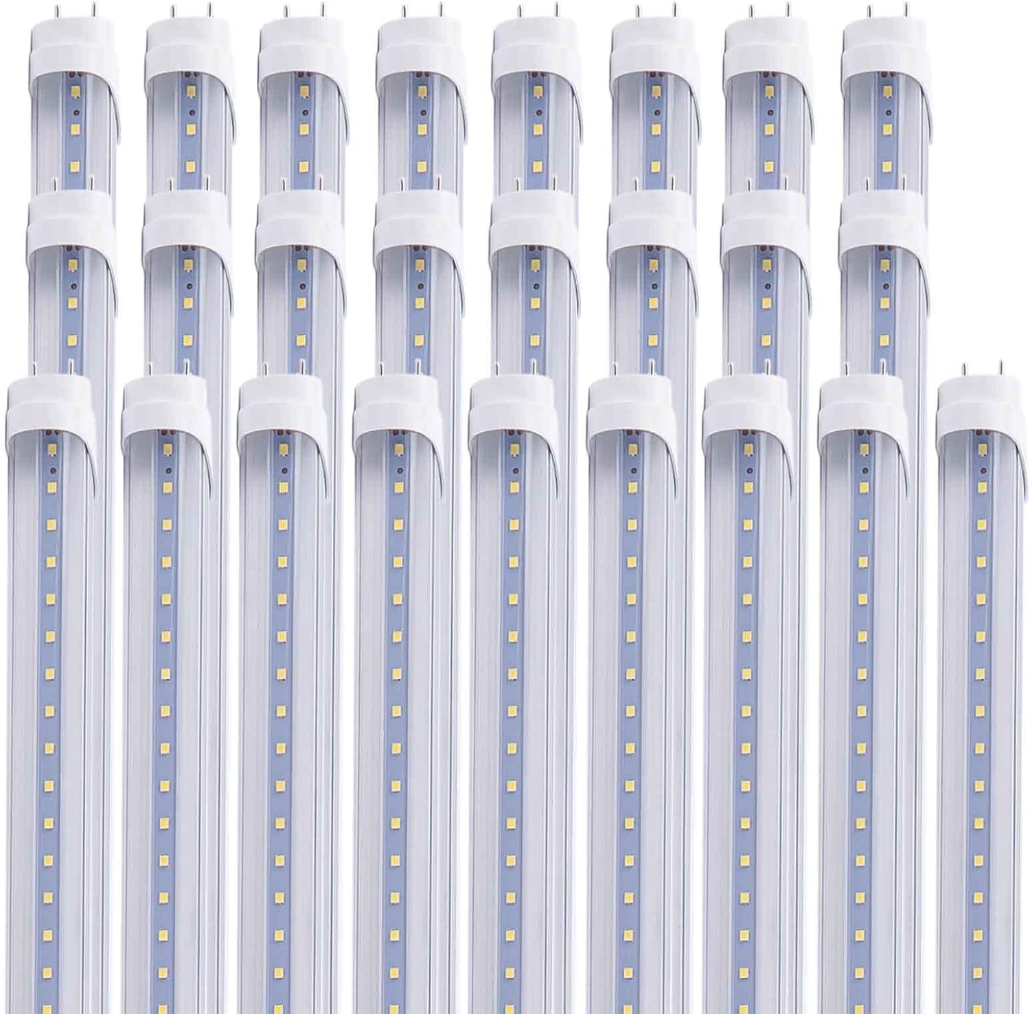 6pcs 3FT 15W T8 Tube Light White Daylight 6000k T8 LED Bulbs Shop Lights Ballast Bypass G13 Base 3 Foot Milky Cover Fluorescent Tube lamp Replacement AC100-277V(3ft 15w, 6 Pack)