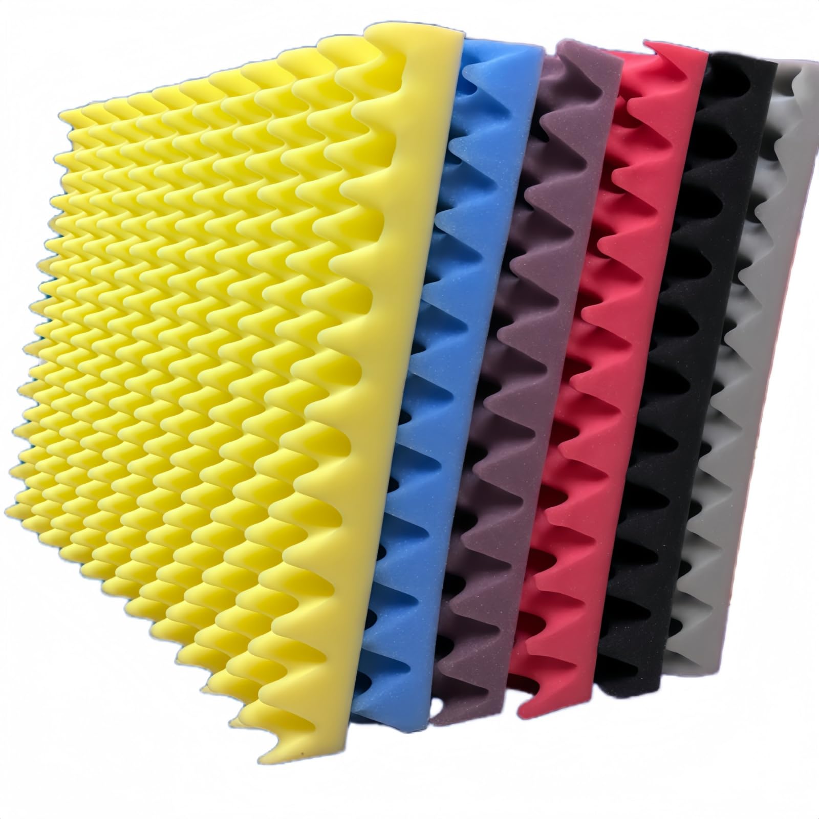 Pannelli in Schiuma Acustica Autoadesiva 7cm Bugnati 4 Pezzi
