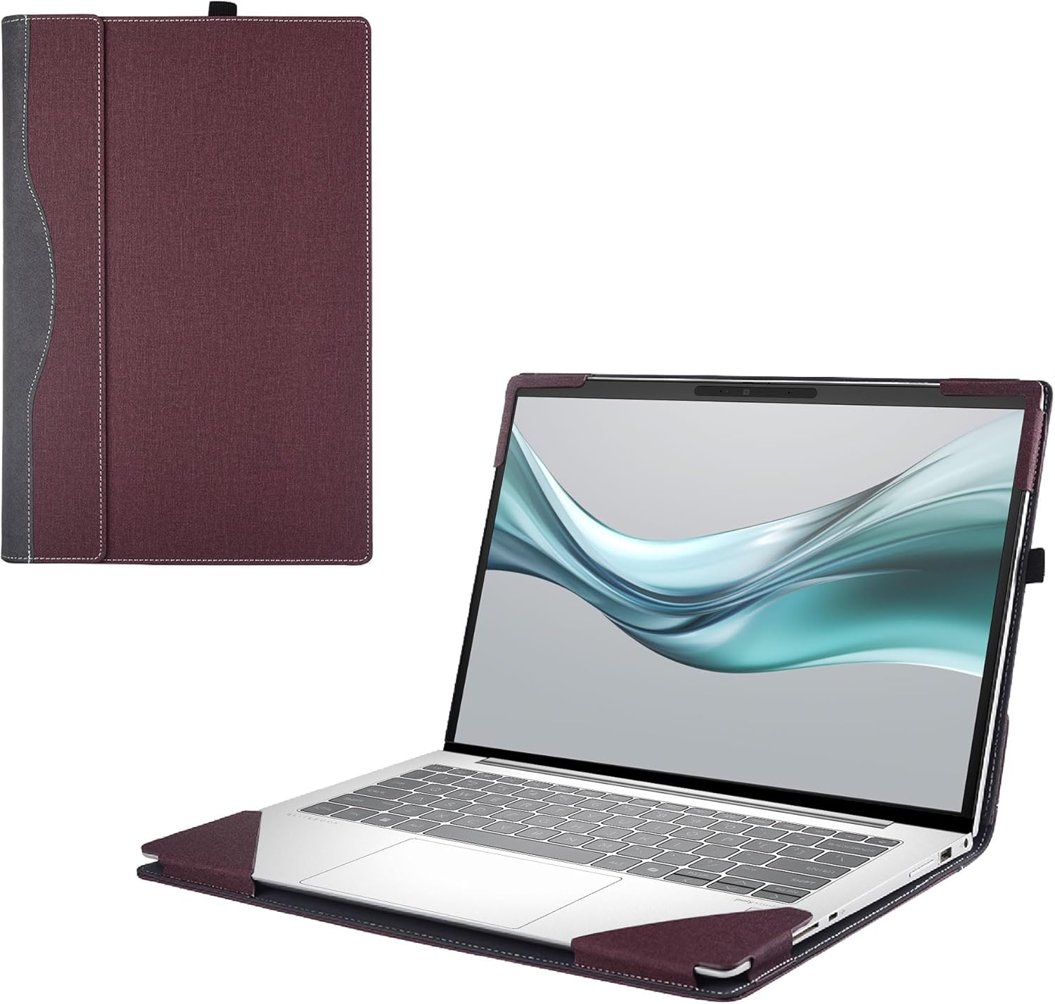 Laptop Cover Case for HP EliteBook 640/645 G11 14inch [not Compatible with Any Other Model] 2-in-1 PU Leather Detachable Notebook Sleeve Computer Bag Protective (Pink)