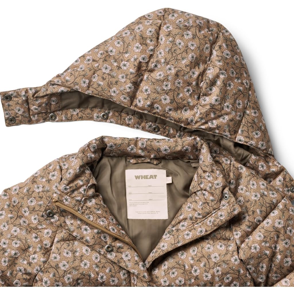 Wheat Yrsa Junior - Abrigo acolchado de invierno para niña, 100% reciclado Poleyster Öko Tex Standard impermeable, transpirable, resistente al viento, certificado Öko Tex Standard