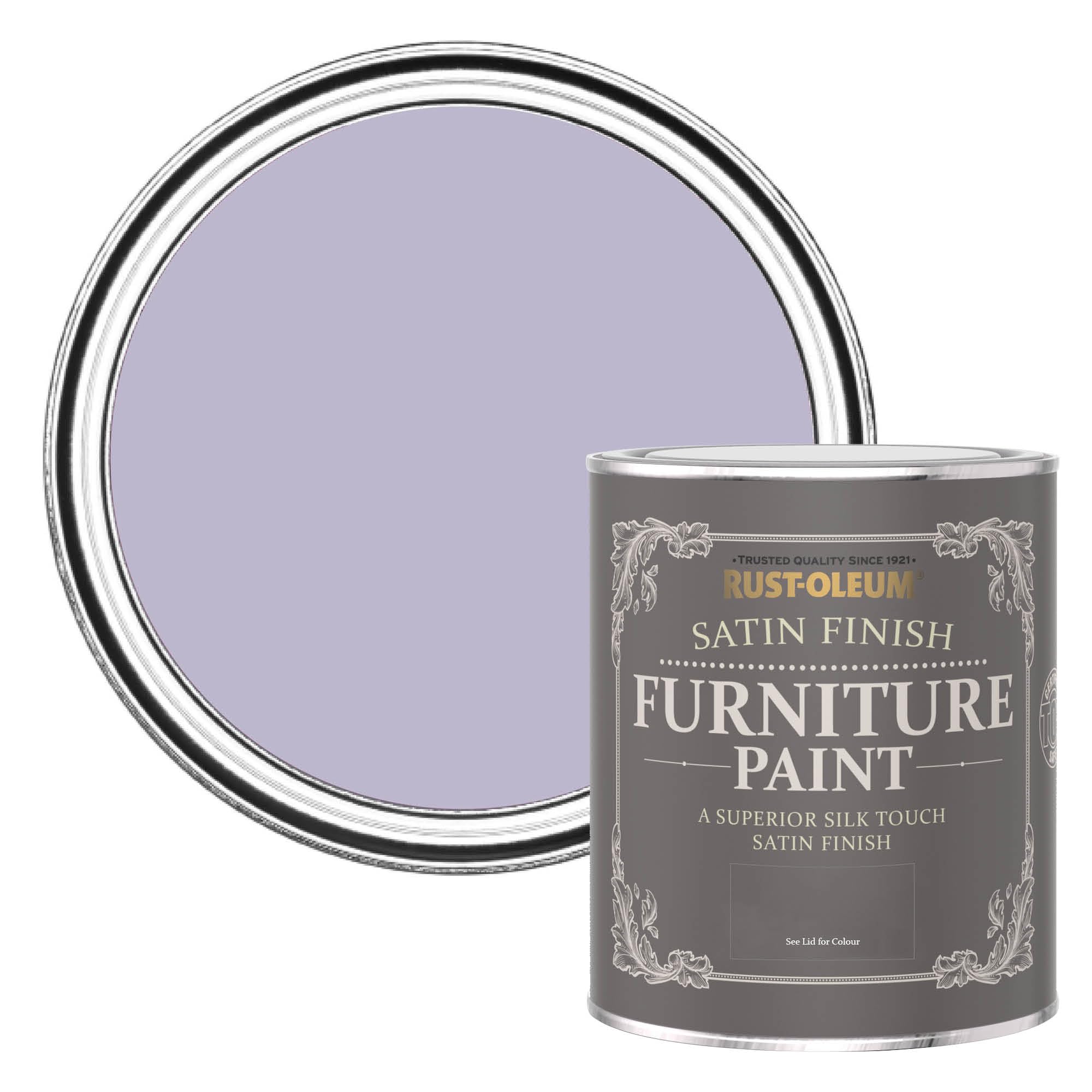 Rust-Oleum Wisteria Purple Furniture Paint In Satin Finish - 750Ml