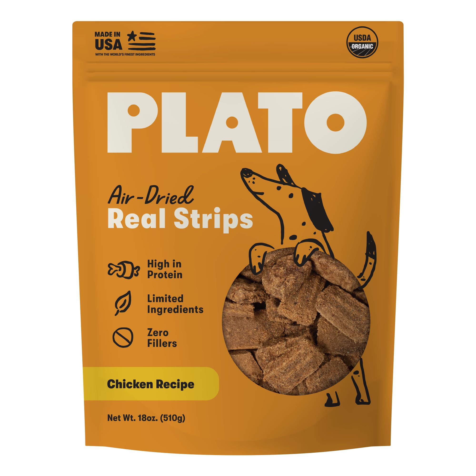Plato Real Strips Organic Chicken