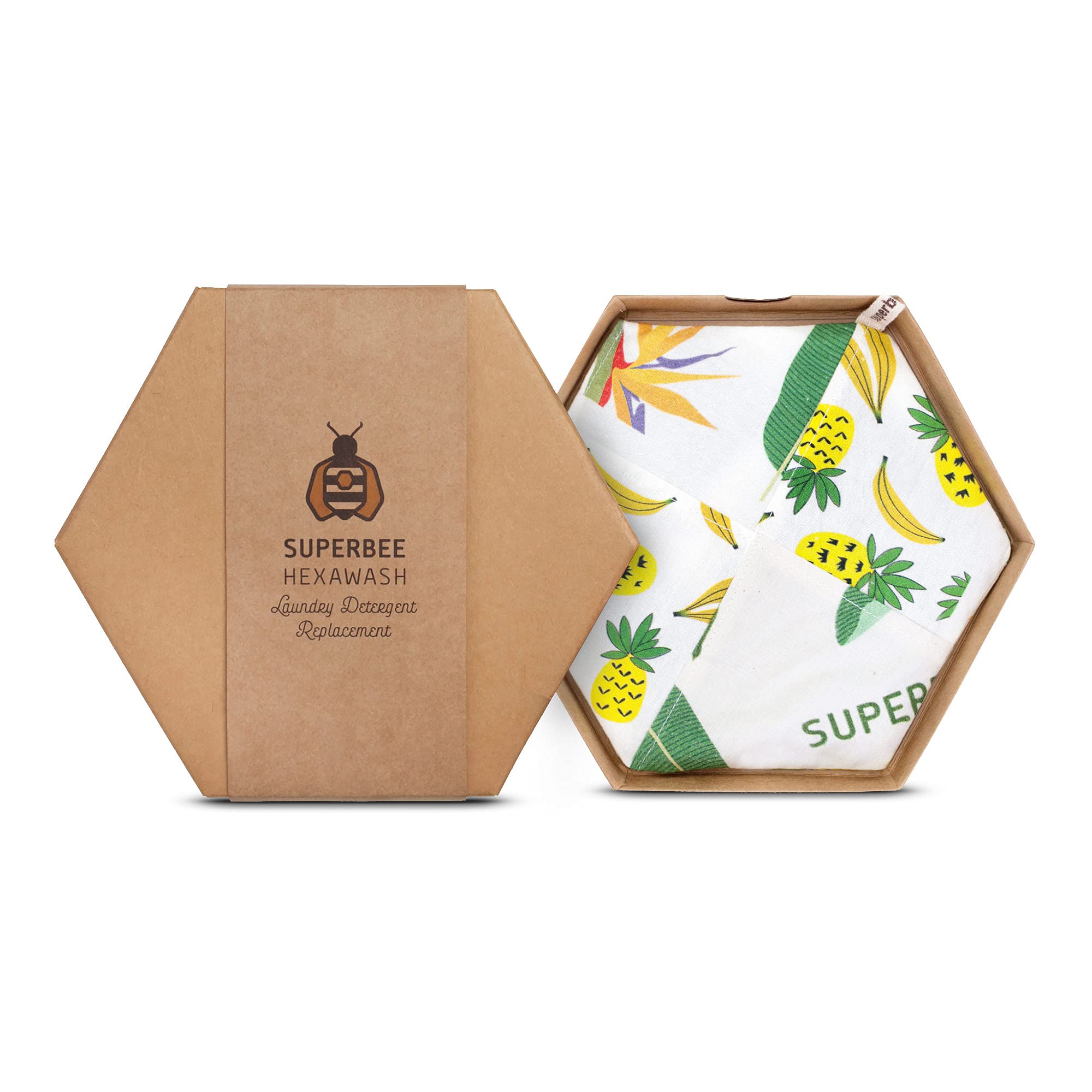 SuperBee Hexawash Laundry Detergent Replacement | Goodbye Detergent, Lasts for 300 Washes | Toddler and Teen Tested | Clean, Fresh Laundry | Long Lasting, Earth Friendly, Plastic Free