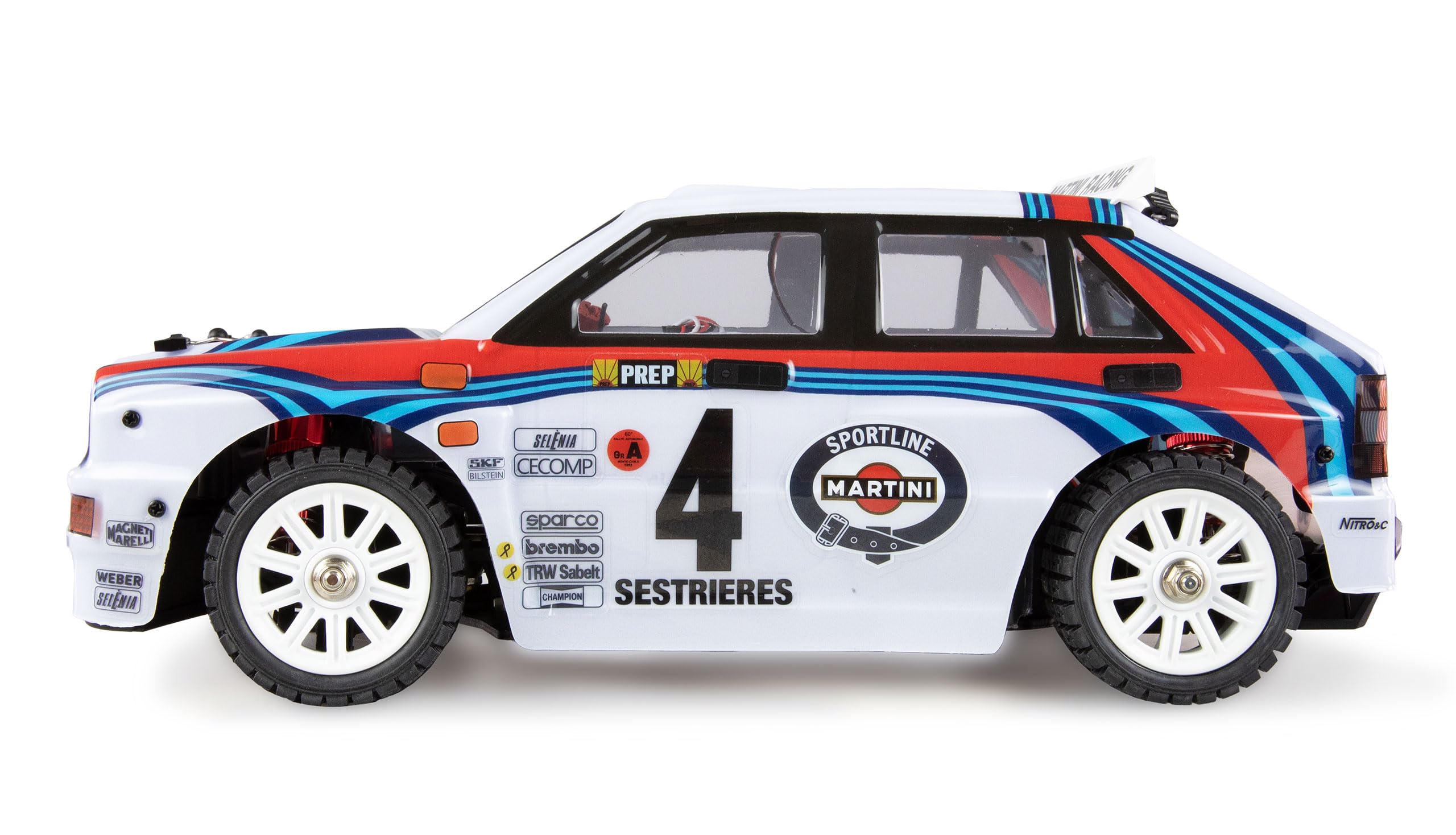 Amewi Hyper Go Lancia Delta HF Integrale Rallye/Drift 4WD RC telecomando 1:14 RTR bianco