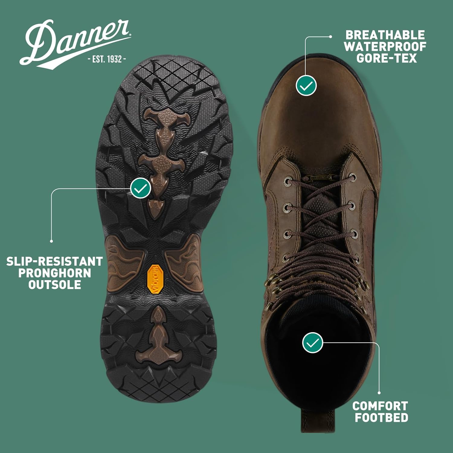 Danner Men's Pronghorn 8" 400G Gore-Tex Hunting Boot - Image 5