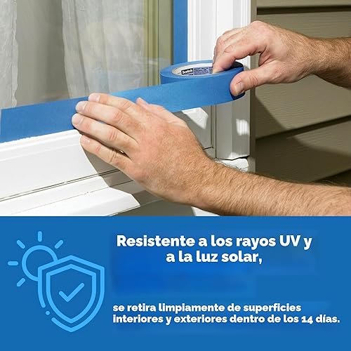 Miniatura 8 de ScotchBlue Cinta de Pintor Original Multisuperficie, 2 Pulgadas de Ancho (1.88 Pulg. x 60 Yardas), 6 Rollos de Cinta de Pintura Azul Protege