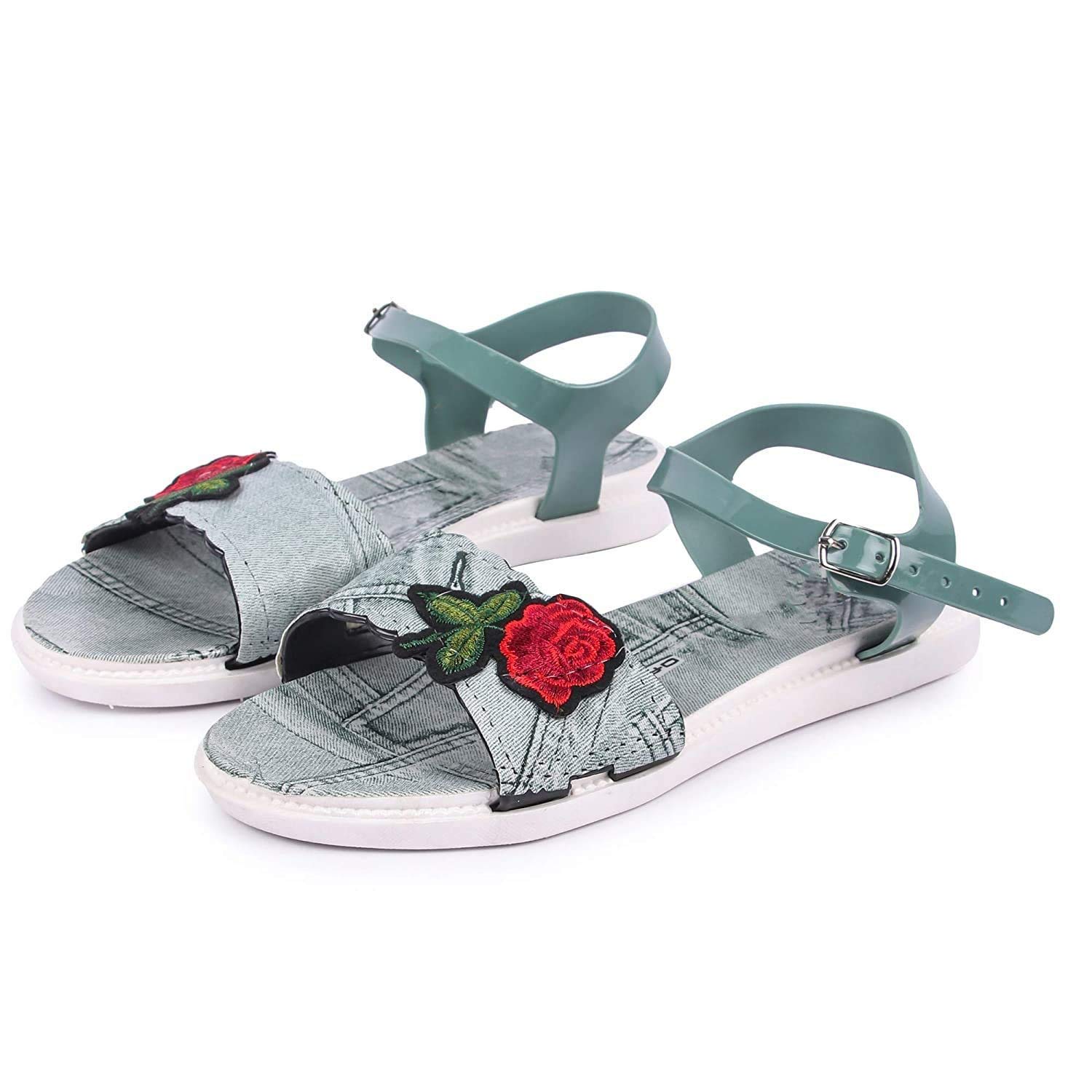 WMK Designer Women's Footwear are Crafted for Modern Women with Latest Blue Casual Sandal for Women