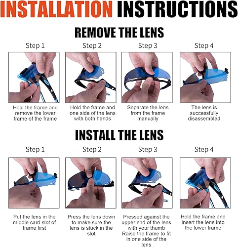 Miniatura 8 de X-TIGER Gafas de ciclismo polarizadas con 5 lentes intercambiables, MTB para ciclismo, béisbol, carrera, lentes deportivos para hombres y mujeres