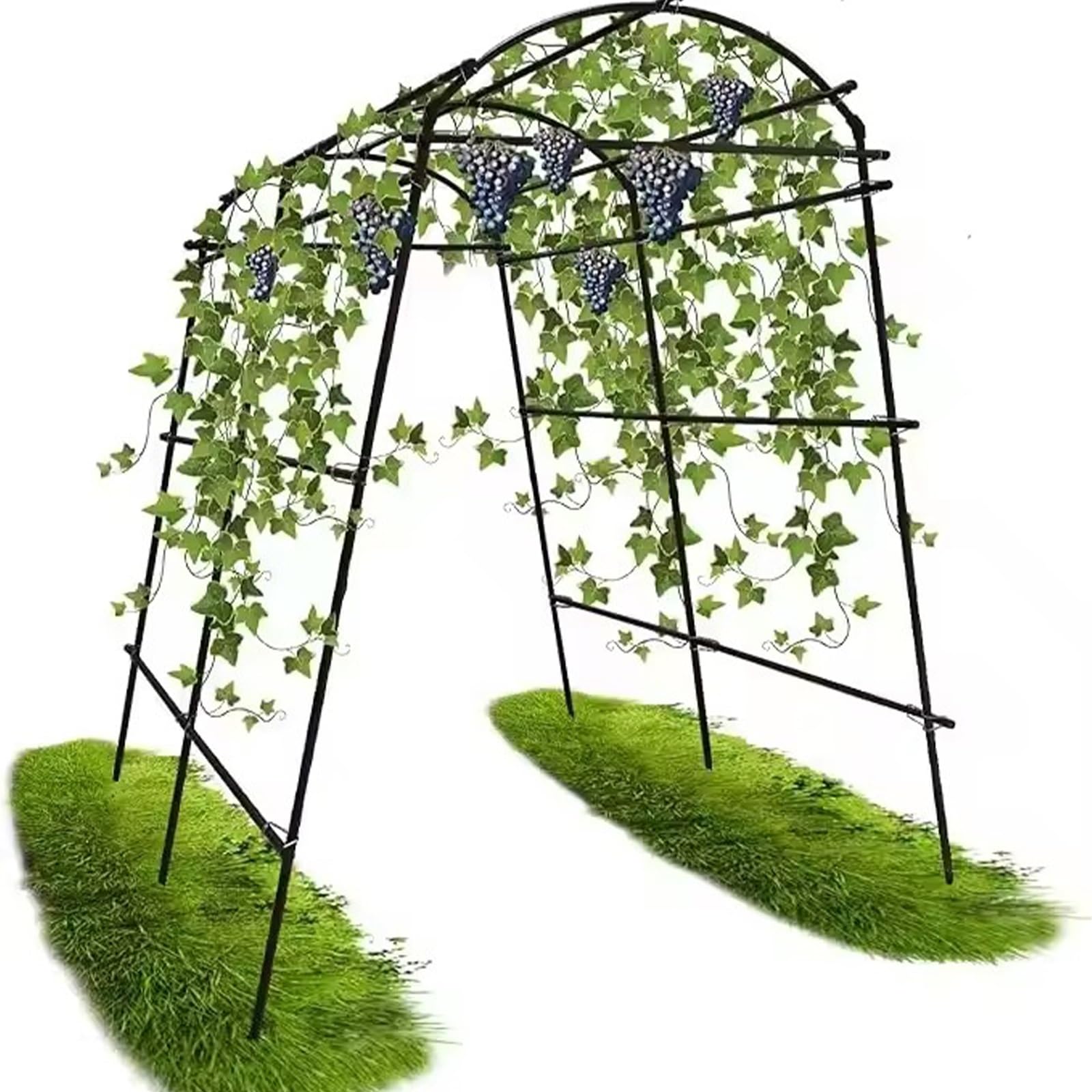 HBBursts Vegetable Climbers For Climbing Plants, Trellis Zucchini & Cucumber, With Detachable Support & Climbing Net, For Outdoor Pea, Bean, Grapes, Tomato(3 Arches(120cm*120cm))